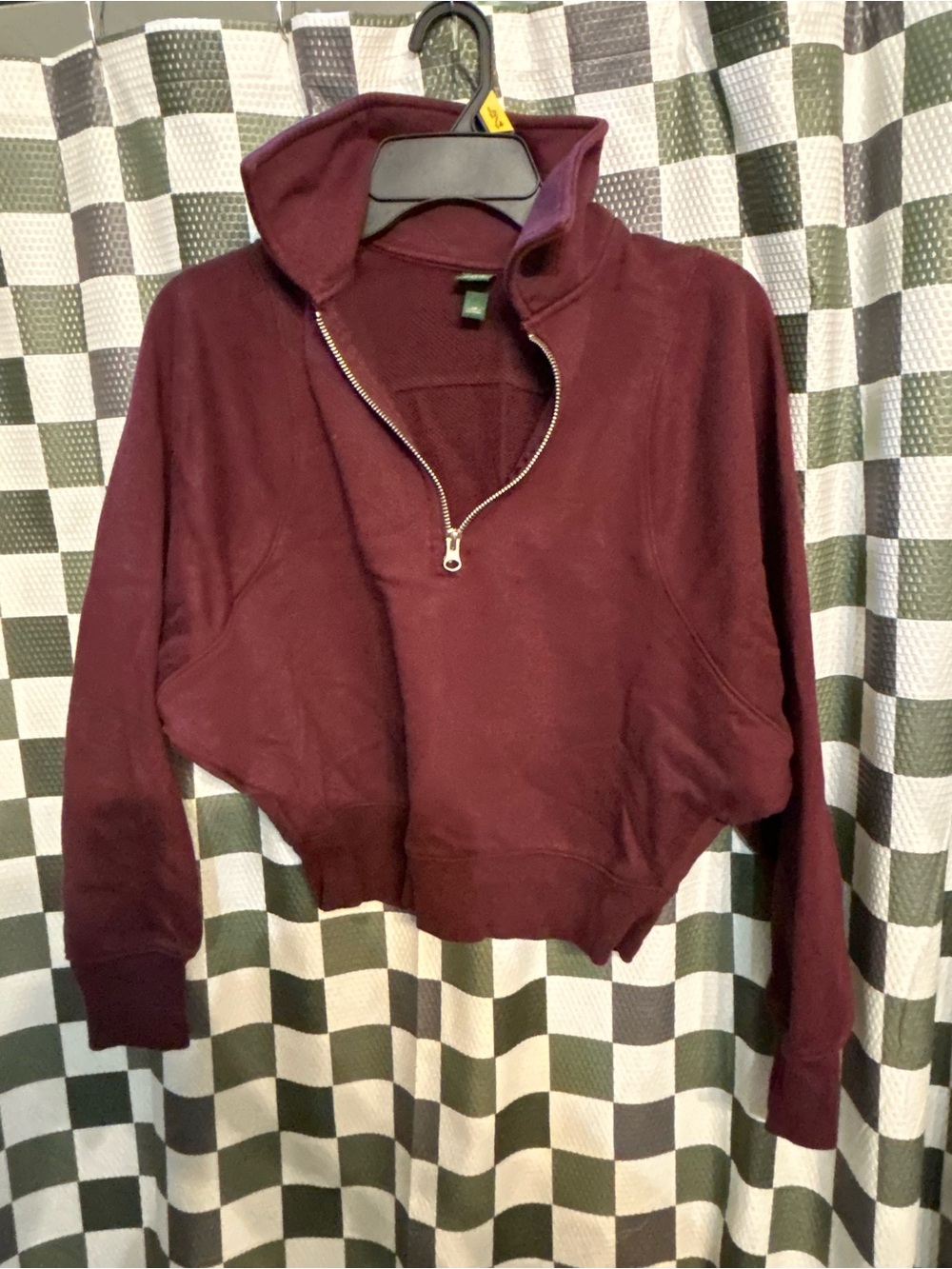 Wild Fable Burgundy Half-Zip Sweatshirt - Picture 2 of 3